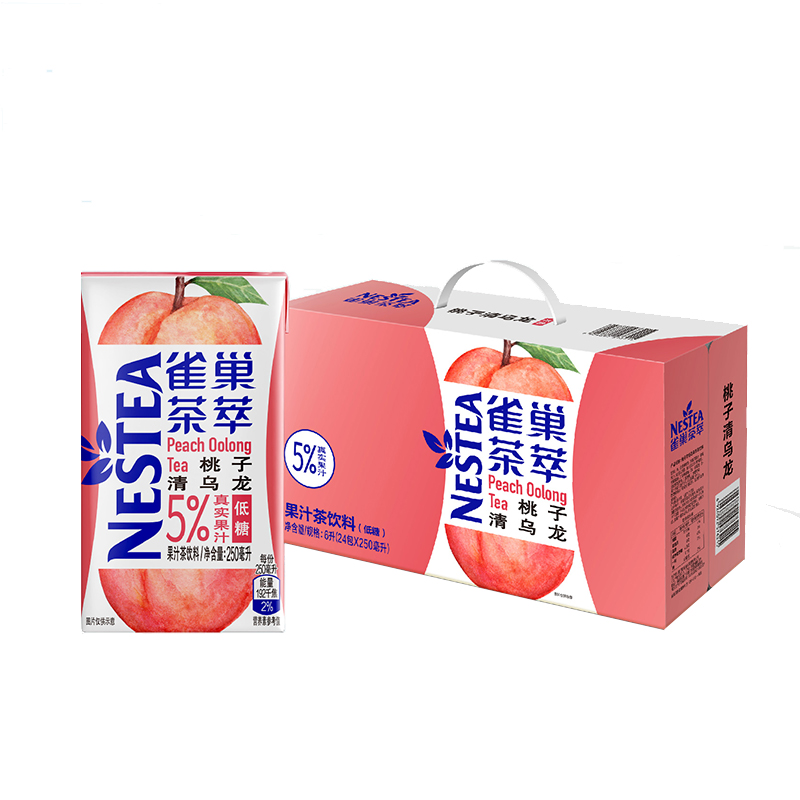 Nestlé 雀巢 茶萃 桃子清乌龙 250ml*24盒