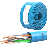 AMPJINGCAI 六类CAT6 千兆圆网线 0.54mm铜芯 50m 蓝色