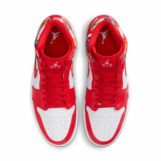 AIR JORDAN 正代系列 Air Jordan 1 Mid SE 男子篮球鞋 DC7294-600 红色/白色 44