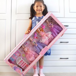 GUOFAN 过凡 梦艾儿芭比娃娃女孩玩具 儿童玩具过家家 3D真眼洋娃娃梦幻公主换装娃娃套装大礼盒款生日礼物