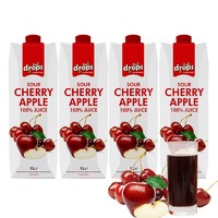 mimenu 咪莓乐 土耳其原装进口 苹果酸樱桃复合果汁 车厘子汁 1L*4瓶