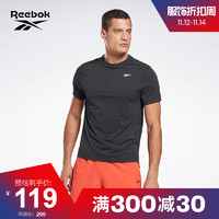 Reebok 锐步 官方男子GJ5721健身基础版修身圆领舒适运动短袖T恤