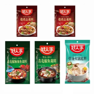 好人家调料组合装2口味900g 青花椒鱼调料210g 2袋 烧鸡公调料160g 3袋 报价价格评测怎么样 什么值得买
