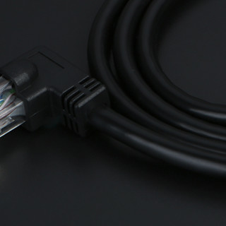 CE-LINK 网线 六类CAT6 千兆下弯网线 2m 黑色