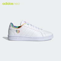 adidas阿迪达斯官网neo GRAND COURT女鞋休闲运动鞋H01054 白/紫/橙/黄/红/蓝 37(230mm)