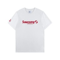 saucony 索康尼 男子运动T恤 380229110064 白色 S