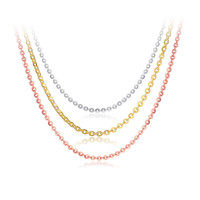 周大生 18K黄金O字项链1.5g