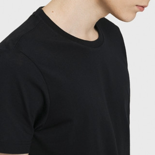 Baleno 班尼路 男女款圆领短袖T恤套装 88502215 2件装 黑色 S