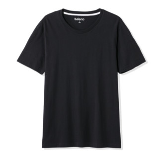 Baleno 班尼路 男女款圆领短袖T恤套装 88502215 2件装 黑色 S