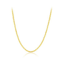 周大生 18K金O字玫瑰金锁骨链1.5g