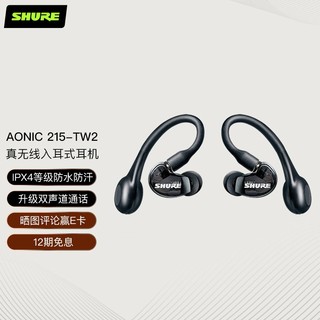 SHURE 舒尔 AONIC215第二代 真无线入耳式耳塞HIFI动圈隔音耳机（黑色）