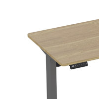 FitStand FS1 电动升降桌 银灰桌腿+原木桌板 1.2*0.6m