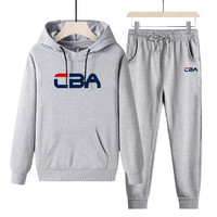 CBA 秋季新款男士运动套装连帽套头卫衣休闲裤宽松两件套