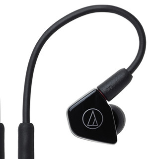 audio-technica 铁三角 ATH-LS50iS 入耳式挂耳式动圈有线耳机 黑色 3.5mm