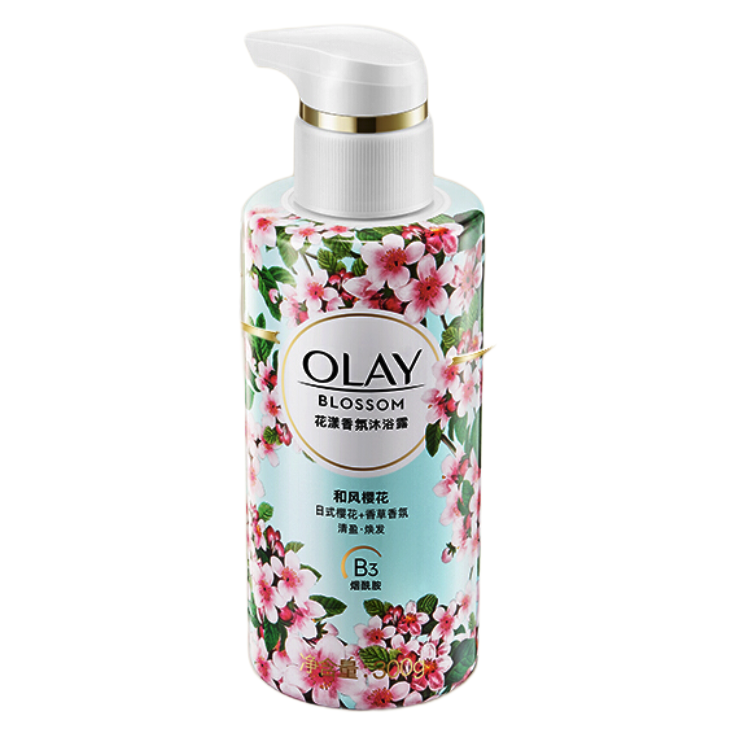 olay 玉兰油 和风樱花花漾香氛沐浴露 300g