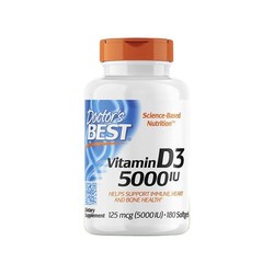 Doctor's BEST 多特倍斯 维生素D3 5000IU软胶囊 180粒