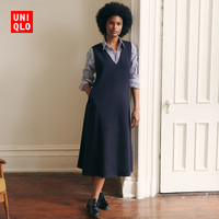 优衣库 女装 绒面针织背心裙 （初秋 百搭）446552 UNIQLO  08 深灰色  160/84A/M