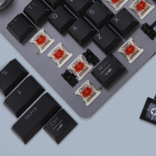 DeLUX 多彩 KS200D  三模无线机械键盘 87键 国产红轴 单光