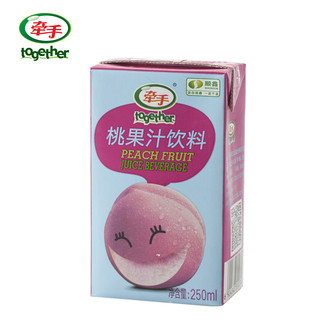 牵手 together）复合果蔬汁饮料 桃果汁饮料 250ml*6瓶