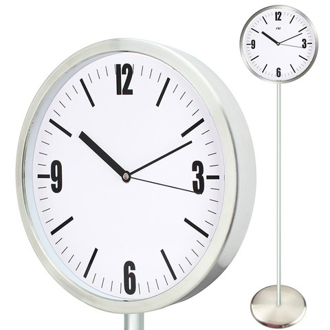 威灵顿 落地钟  现代简约钟表静音客厅钟 创意钟 12英寸简雅白