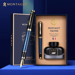 MONTAGUT 梦特娇 石墨系列 钢笔 礼盒套装 深蓝色 M尖 1.0mm
