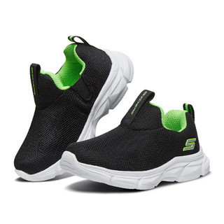 SKECHERS 斯凯奇 95023N/BLK 男童休闲运动鞋 黑色 21码