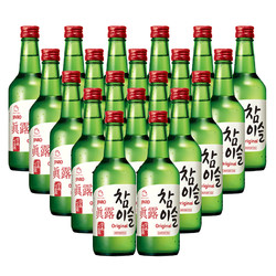 Jinro 真露 韩国进口烧酒20.1°竹炭酒 360ml*20瓶 整箱装 年货送礼