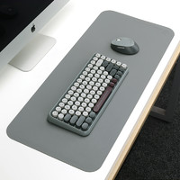 RANTOPAD 镭拓 S5 鼠标垫超大号 皮质皮革防水桌垫笔记本电脑办公鼠标垫 PU防滑键盘垫 深灰
