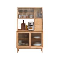 YESWOOD 源氏木语 布格拉系列 Y84Q07 实木餐边柜 原木色 0.9m 含上座