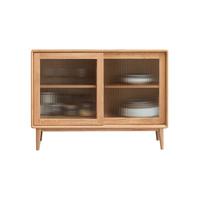 YESWOOD 源氏木语 布格拉系列 Y84Q07 实木餐边柜 原木色 1.1m 不含上座