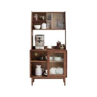 YESWOOD 源氏木语 布格拉系列 Y84Q07 实木餐边柜 胡桃色 0.75m 含上座