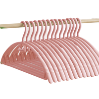 百易特 宽肩防滑衣架 无痕普通款 30只 马卡龙粉色