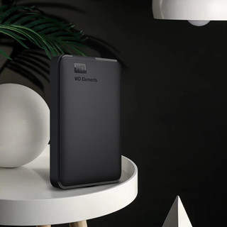 Western Digital 西部数据 Elements 新元素系列 2.5英寸Micro-B便携移动机械硬盘 1TB USB3.0 黑色 WDBUZG0010BBK+硬盘包