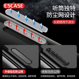 ESCASE【贴坏包赔】 苹果11promax/XS Max钢化膜 iphone11 Pro Max/XSMax带防尘网高清全覆盖防爆玻璃前膜