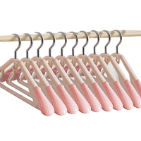 百易特 宽肩防滑衣架 无痕加宽款 30只 马卡龙粉色