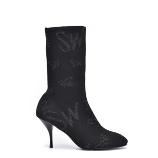 STUART WEITZMAN 斯图尔特·韦茨曼 VIOLETTA 80系列 女士中筒靴 WE0901262B-BLK 黑色 37