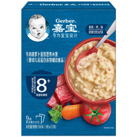 PLUS会员：Gerber 嘉宝 营养米粥 牛肉胡萝卜番茄味 198g
