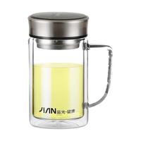 富光 健牌系列 X1501-BSPT-570 双层玻璃杯 570ml 旋风黑