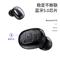 Biaze 毕亚兹 蓝牙耳机迷你隐形小巧 无线立体声运动耳塞式蓝牙5.0 支持苹果12/11pro安卓等手机通用版 D36黑色