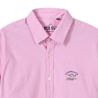 GOOD LUCK GLADIUS 德鲨 男士长袖衬衫 L271111 粉色 XL