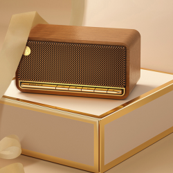 edifier漫步者m230居家便携蓝牙音箱棕木纹