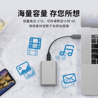 LACIE 莱斯 雷孜LaCie 1TB Type-C/USB3.1微型移动固态硬盘（PSSD）Portable SSD  机械硬盘 高速便携 存储