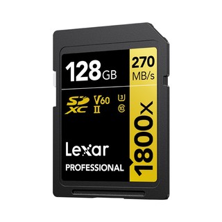 Lexar 雷克沙 LSD1800128 SD存储卡 128GB（UHS-II、V60、U3）