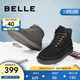 BeLLE 百丽 加厚保暖雪地靴2021冬季新款户外休闲短靴男靴加绒A0602DD1 黑色 39