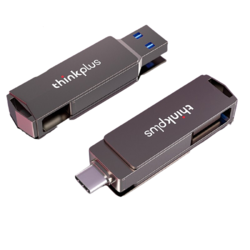 Lenovo 联想 MU254 USB 3.0 U盘 银色 64GB USB-A/Type-C双口
