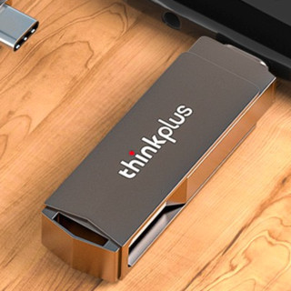 Lenovo 联想 MU254 USB 3.0 U盘 银色 256GB USB-A/Type-C双口