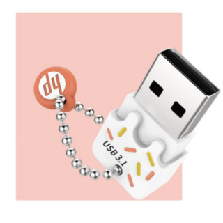 HP 惠普 x778w USB 3.1 U盘 珊瑚橘 64GB USB-A