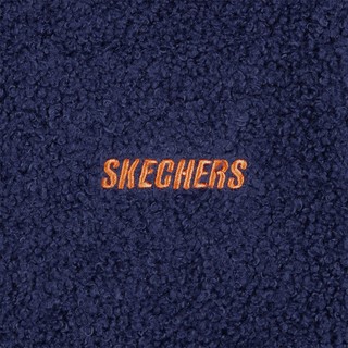 SKECHERS 斯凯奇 L320K160 儿童针织连帽外套 中世纪蓝 140cm