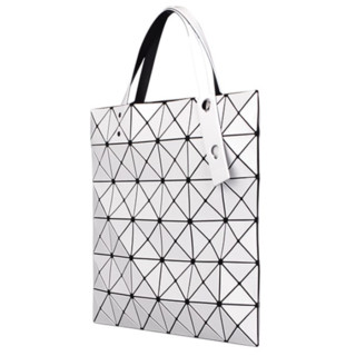 ISSEY MIYAKE 三宅一生 LUCENT系列 女士单肩托特包 AG053 亮面白色 中号