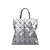 ISSEY MIYAKE 三宅一生 LUCENT系列 女士单肩托特包 AG053 亮面银色 中号